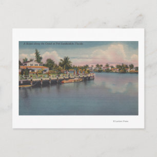Postal Ft. Lauderdale, Florida - Escena del Canal