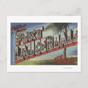 Postal Ft. Lauderdale, Florida - Escenas de letras grande