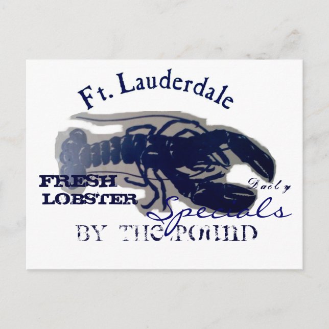 Postal Ft. Lauderdale Fresh Lobster (Anverso)
