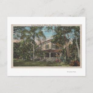 Postal Ft. Myers, Florida - Vista de la casa Thomas Ediso