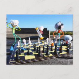 Postal Fubby die schaakspel spelen.