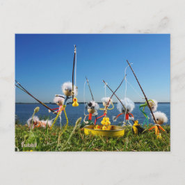 Postal Fubby's actief met het hengelspel.