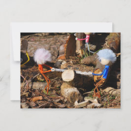 Postal Fubby's die hout zagen.