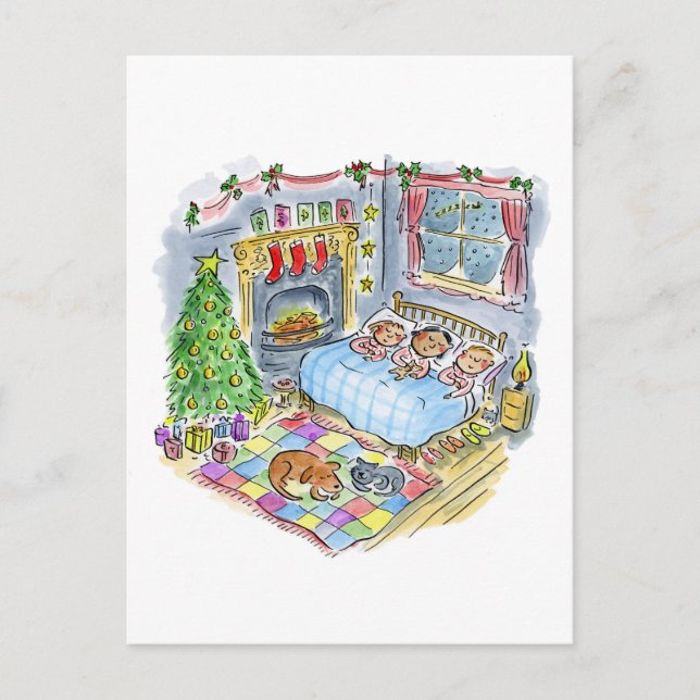 Postal Fue la noche antes de los Navidades (Anverso)