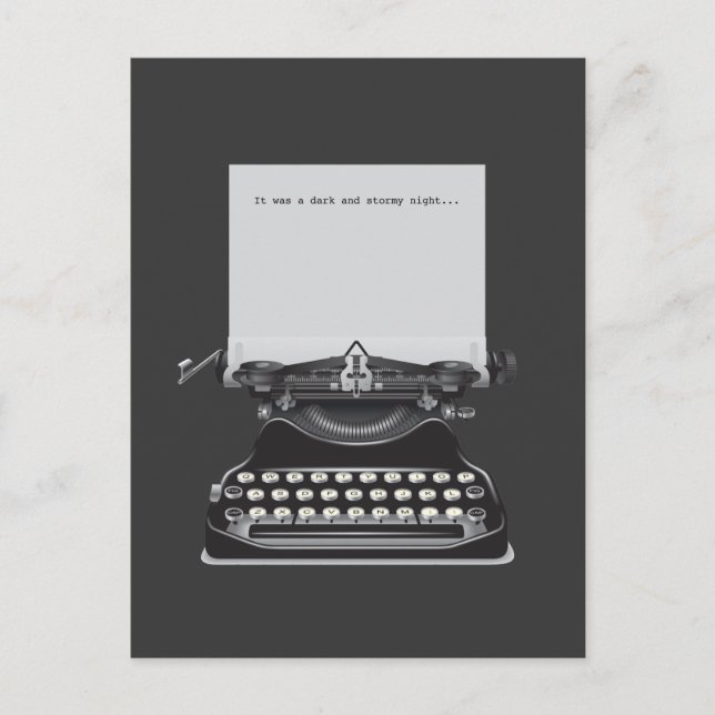 Postal Fue una noche oscura y tormentosa (Anverso)