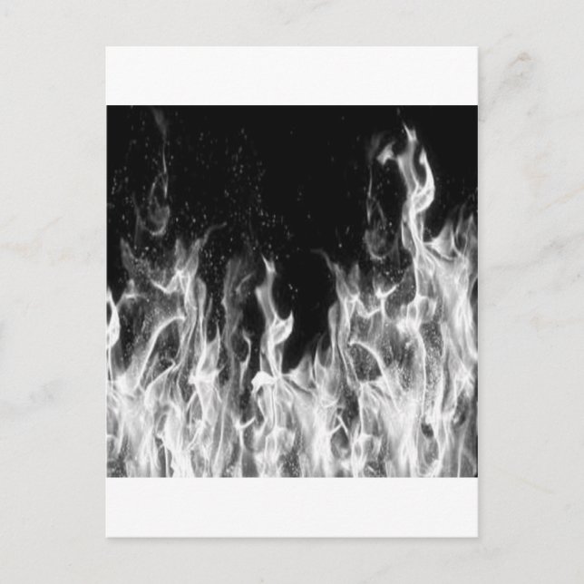 Postal Fuego (blanco y negro) (Anverso)