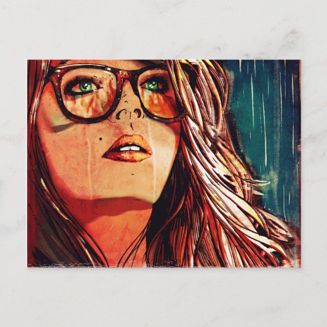 Postal Fuego de lluvia (Anverso)