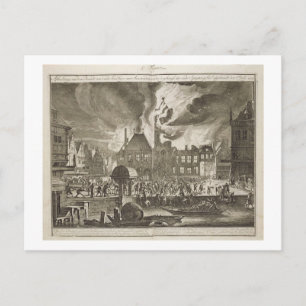 Postal Fuego en el antiguo ayuntamiento de Amsterdam, 17 