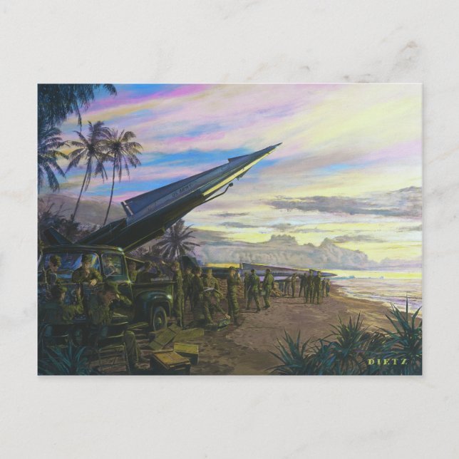 Postal Fuego en vivo en Kahuku por la Guardia Nacional Ji (Anverso)