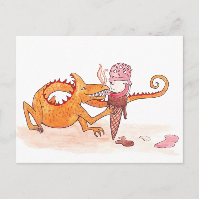 Postal Fuego vs. helado (Anverso)