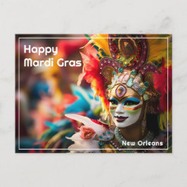 Postal 💚 💜 💛 Fuego y Oro: Espectáculo del Mardi Gras
