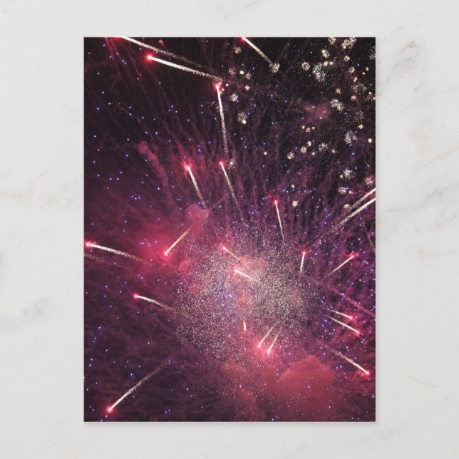 Postal ¡Fuegos artificiales! (Anverso)