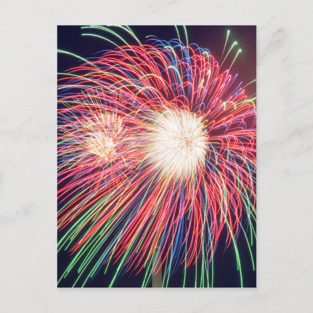 Postal Fuegos artificiales (Anverso)