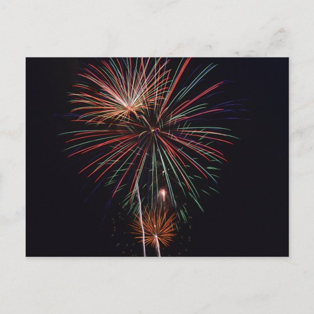 Postal Fuegos artificiales (Anverso)