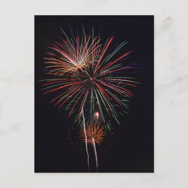 Postal Fuegos artificiales (Anverso)
