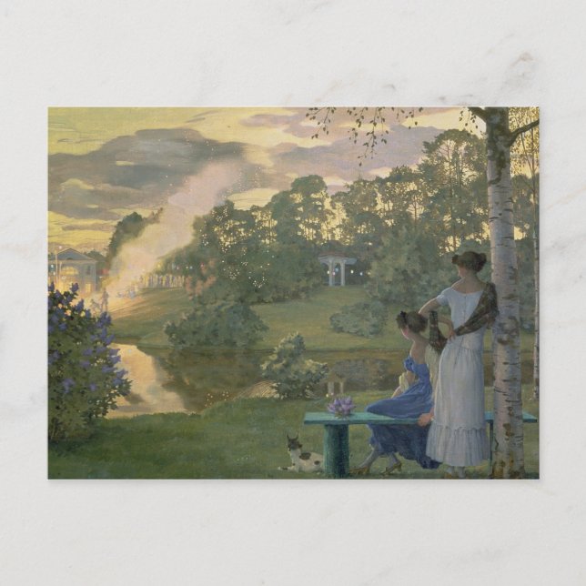 Postal Fuegos artificiales, 1922 (Anverso)