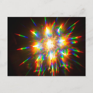 Postal Fuegos artificiales a través de gafas 3D 1 