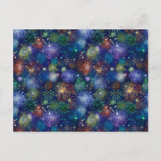 Postal Fuegos artificiales de celebración (Anverso)