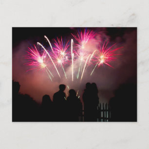 Postal Fuegos artificiales de la familia