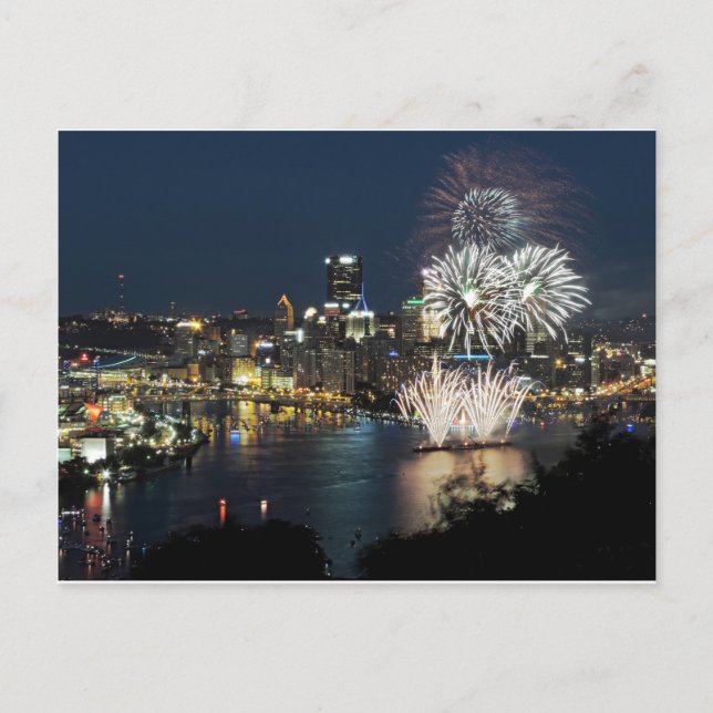 Postal Fuegos artificiales de Pittsburgh (Anverso)