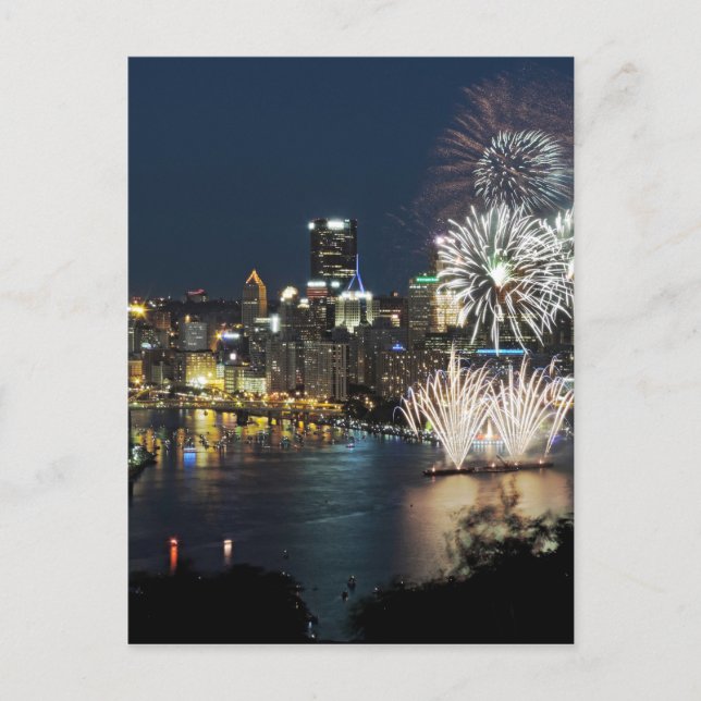 Postal Fuegos artificiales de Pittsburgh (Anverso)