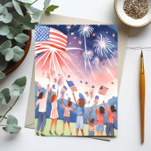 Fuegos artificiales del 4 de julio | Bandera de Es