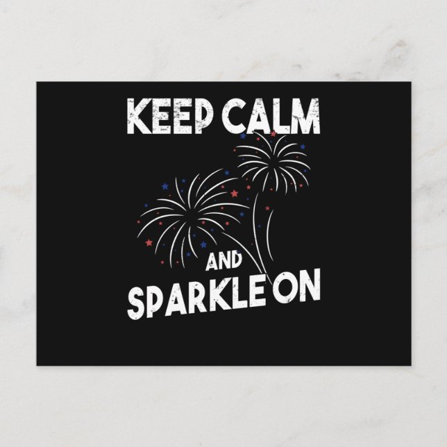 Postal Fuegos artificiales Día De Independencia 4 De Juli (Anverso)