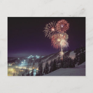 Postal Fuegos artificiales en Big Mountain Resort en Whit