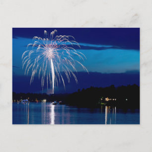Postal Fuegos artificiales en East Gull Lake sobre la bah