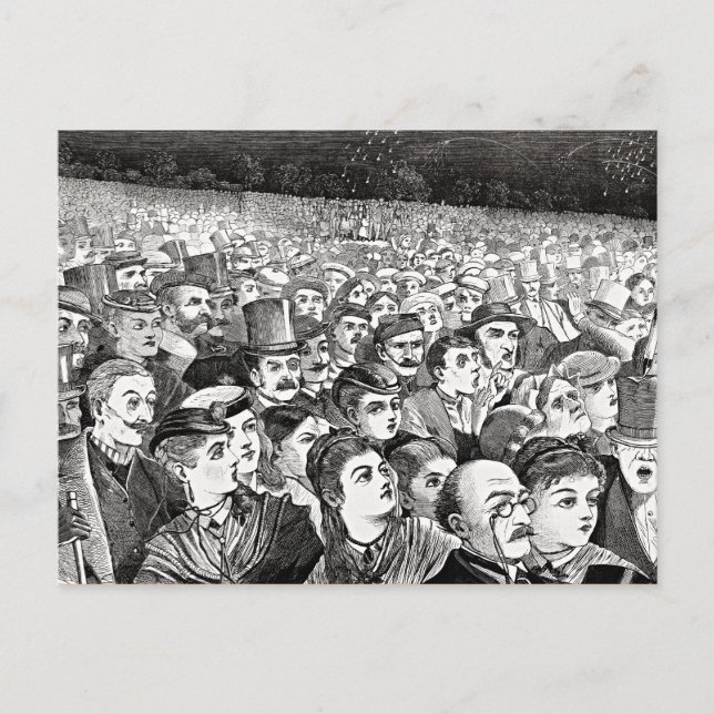 Postal Fuegos artificiales en la noche del 4 de julio (Anverso)