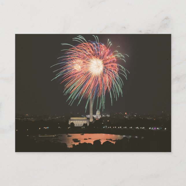Postal Fuegos artificiales en Washington DC (Anverso)