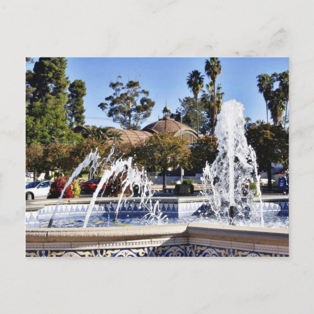 Postal Fuente: Balbao Park San Diego (Anverso)