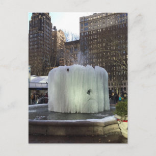 Postal Fuente congelada Bryant Park New York City NYC
