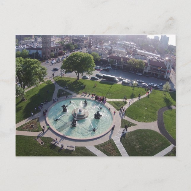 Postal Fuente conmemorativa Kansas City de JC Nichols (Anverso)