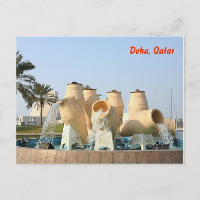 Postal Fuente de agua de Doha (Anverso)