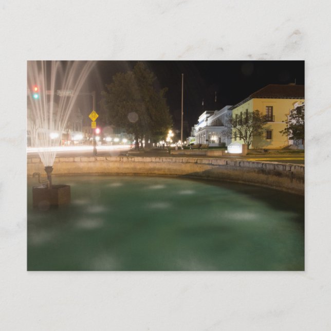 Postal Fuente de agua y Bathhouse Row, Hot Springs, AR (Anverso)