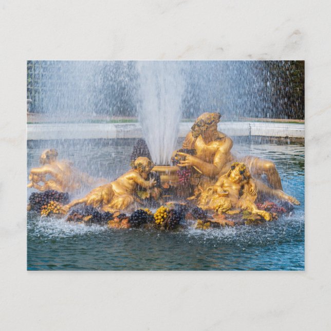 Postal Fuente de Bacchus jardín del palacio de Versalles (Anverso)
