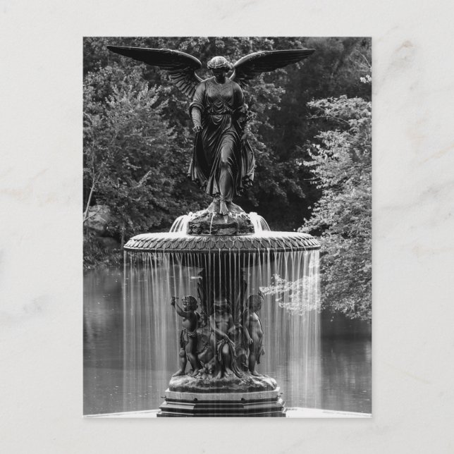 Postal Fuente de Bethesda, foto de Central Park (Anverso)