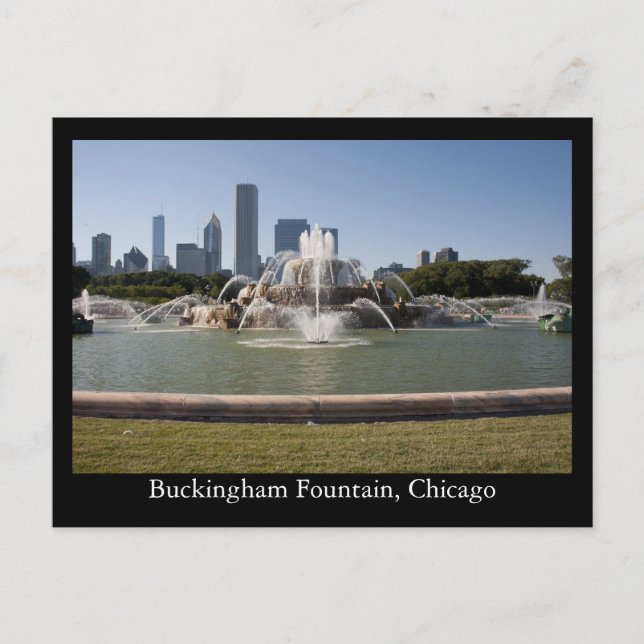 Postal Fuente de Buckingham, Chicago (Anverso)