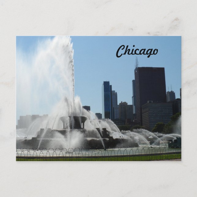 Postal Fuente de Buckingham, Chicago (Anverso)