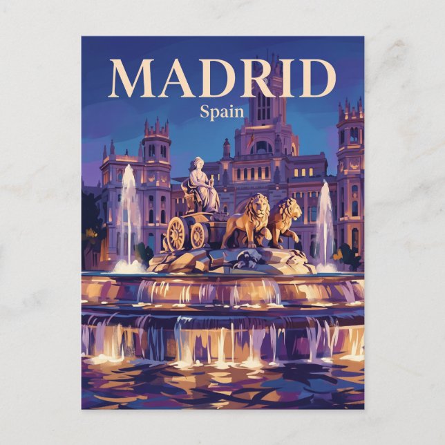 Postal Fuente de Cibeles España (Anverso)