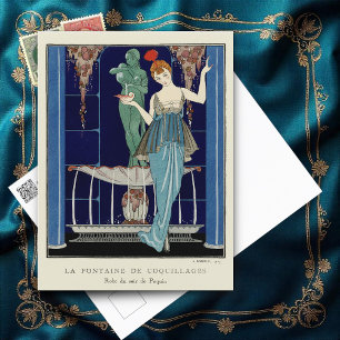 Postal Fuente de la Shell por George Barbier