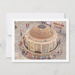 Postal Fuente de Onofrio en el casco antiguo de Dubrovnik