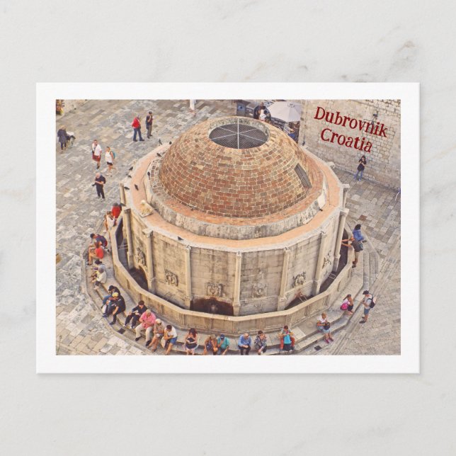 Postal Fuente de Onofrio en el casco antiguo de Dubrovnik (Anverso)