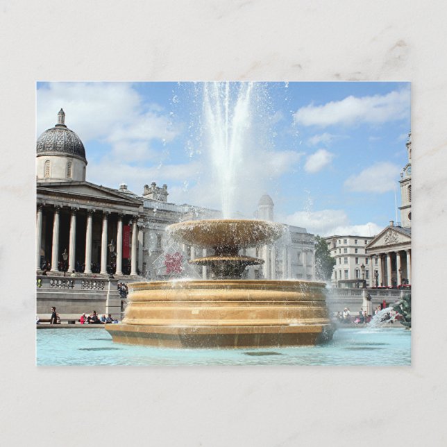 Postal Fuente de Trafalgar Square Londres (Anverso)
