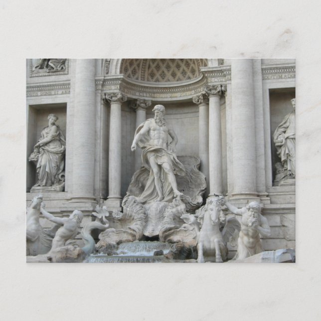 Postal Fuente de Trevi Fontana di Trevi Roma Italia (Anverso)