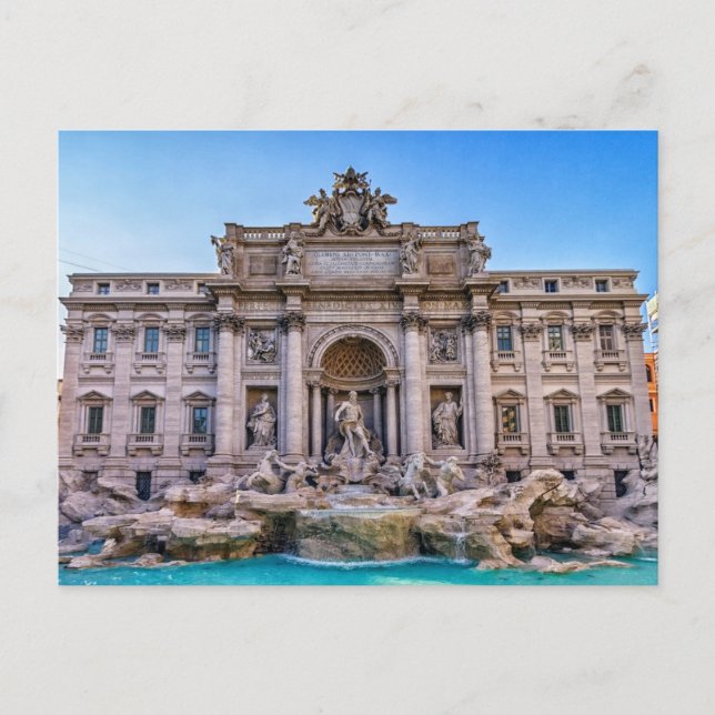 Postal Fuente de Trevi, Roma, Italia (Anverso)