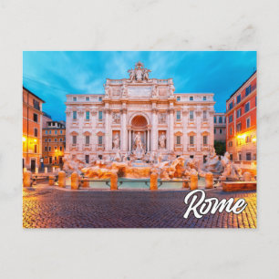 Postal Fuente de Trevi, Roma, Italia