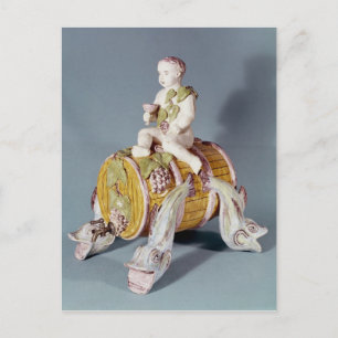 Postal Fuente de vino en forma