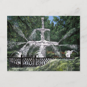 Postal Fuente del agua Forsyth Park Savannah Georgia GA